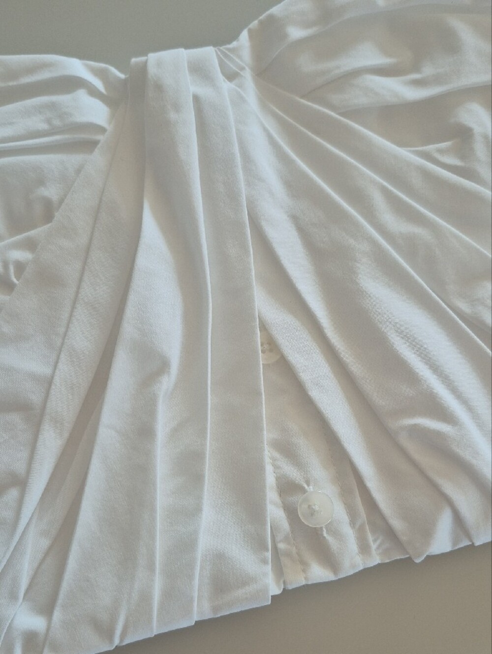 Jonathan Simkhai Cotton Pleated White Bustier Crop Cami Top, Size 4 - Picture 6 of 16
